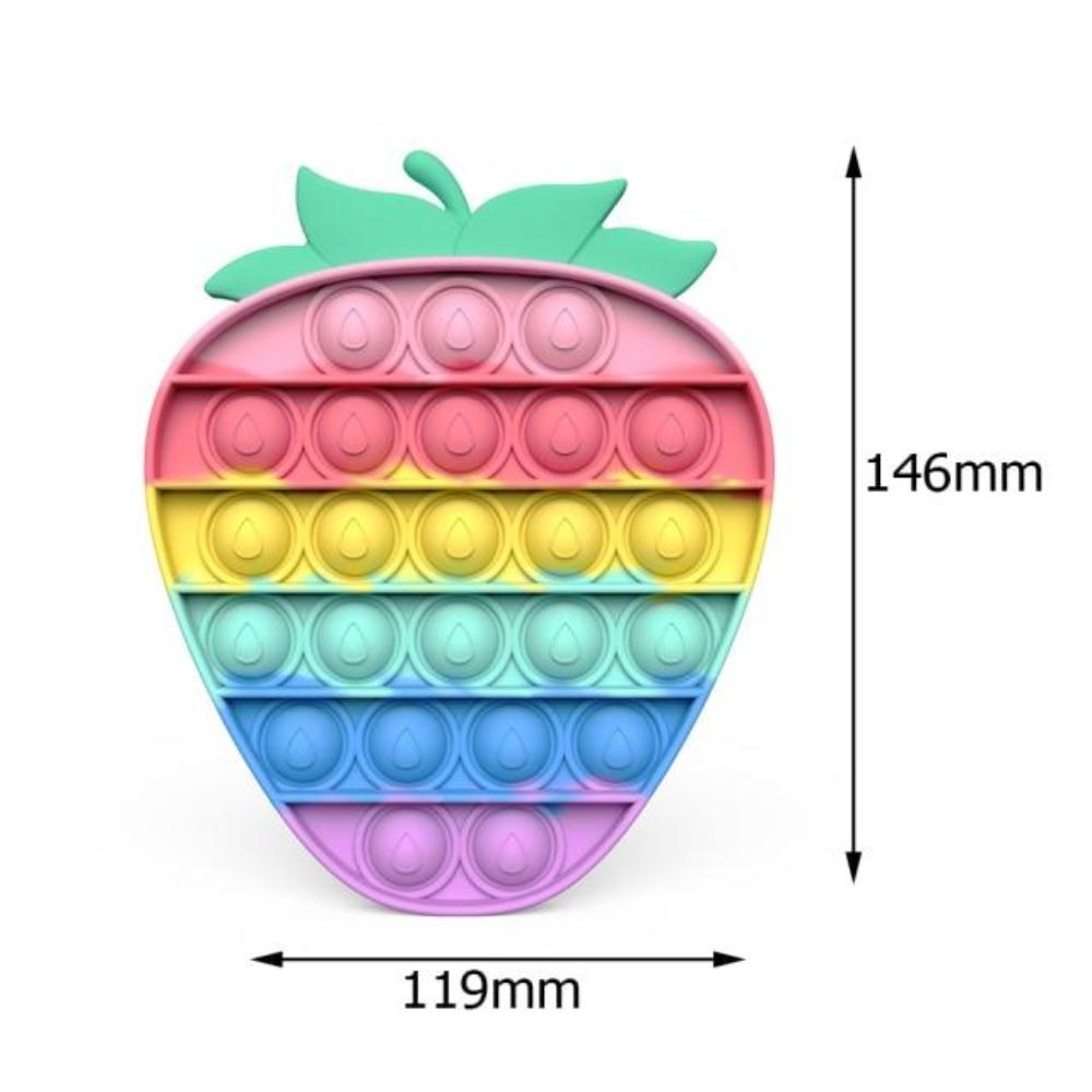 Push Bubble Pop Fidget Sensory Toy Stress Reliver (76 Designs) Large Size Rainbow Glow in the Dark+