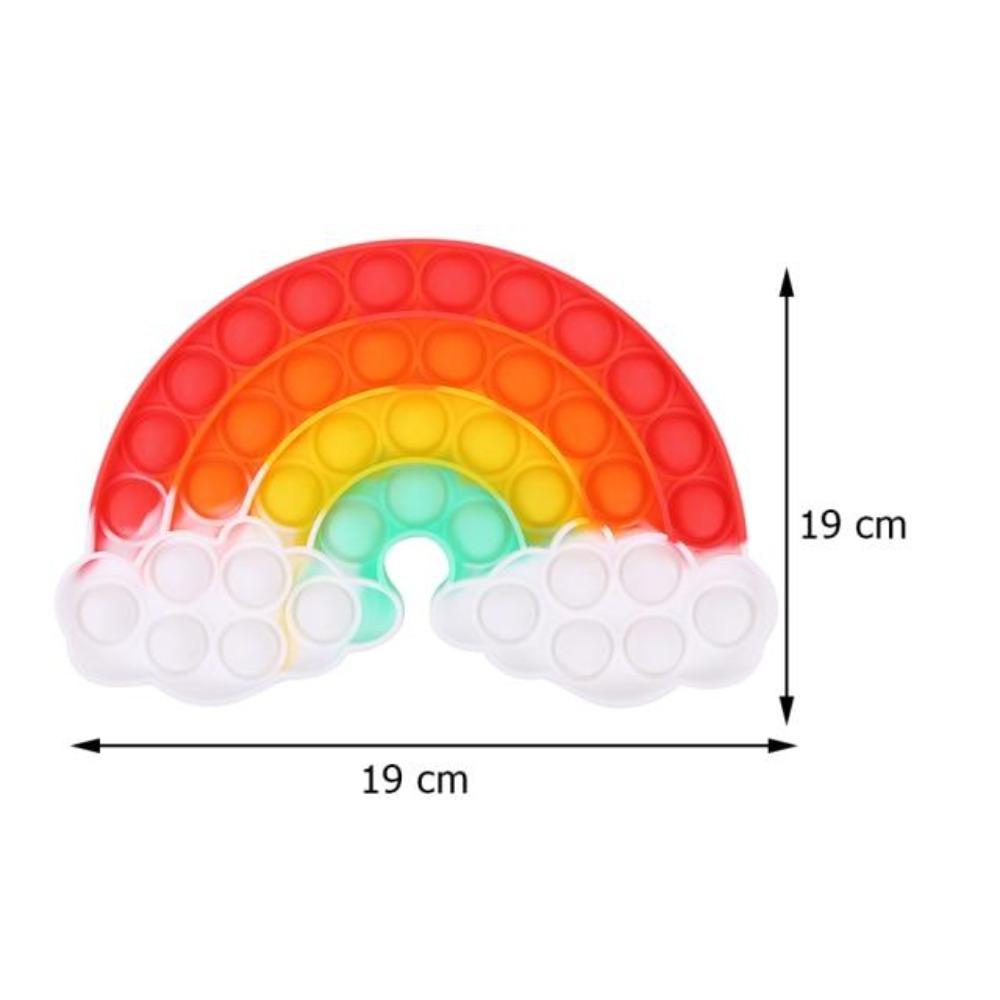 Push Bubble Pop Fidget Sensory Toy Stress Reliver (76 Designs) Large Size Rainbow Glow in the Dark+