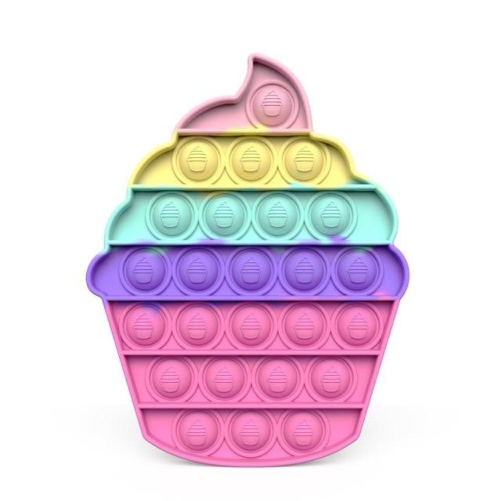 Push Bubble Pop Fidget Sensory Toy Stress Reliver (76 Designs) Large Size Rainbow Glow in the Dark+
