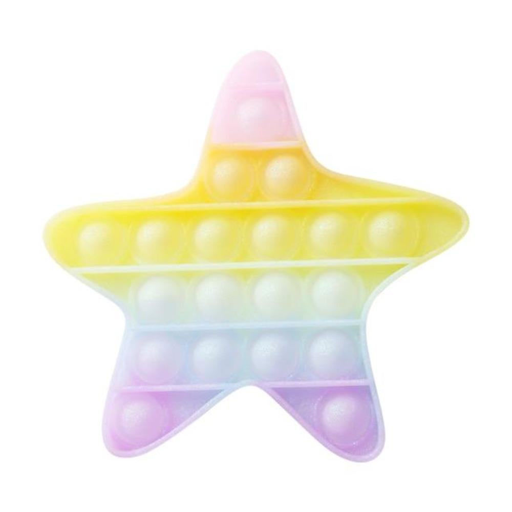 Push Bubble Pop Fidget Sensory Toy Stress Reliver (76 Designs) Large Size Rainbow Glow in the Dark+