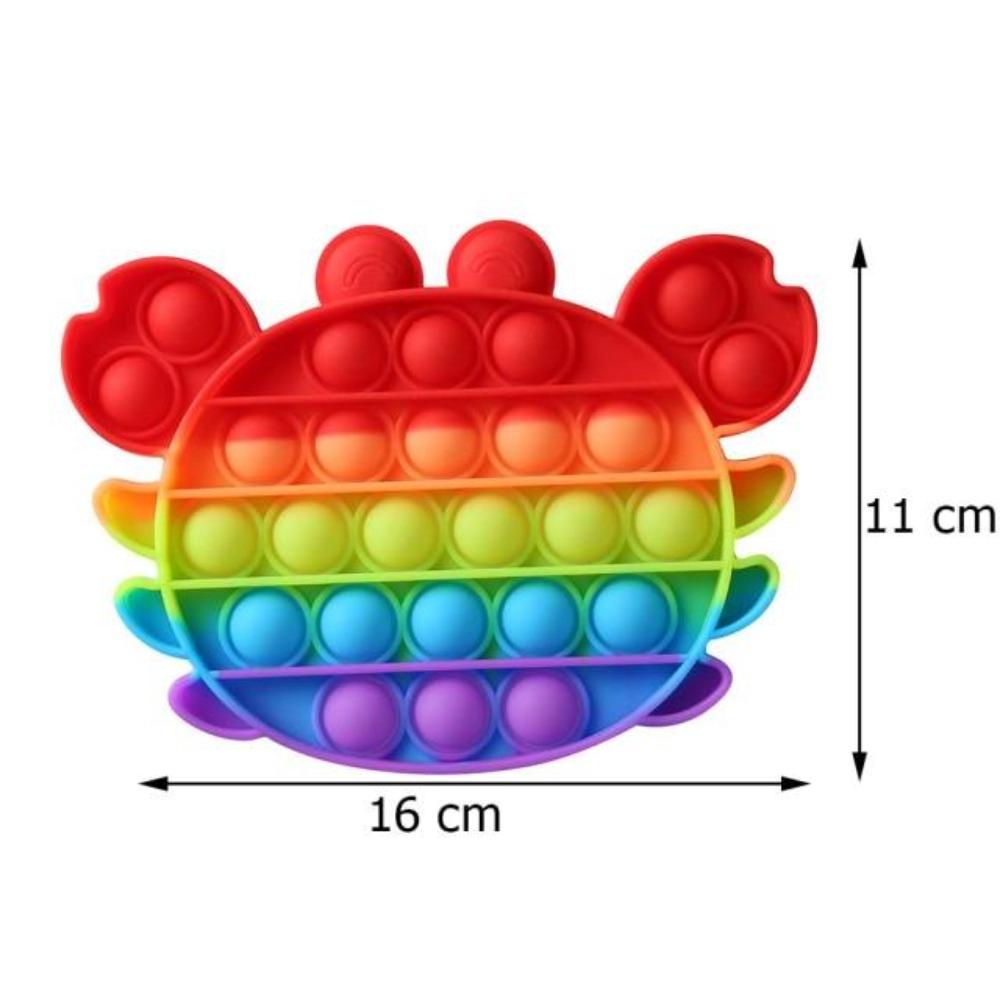 Push Bubble Pop Fidget Sensory Toy Stress Reliver (76 Designs) Large Size Rainbow Glow in the Dark+