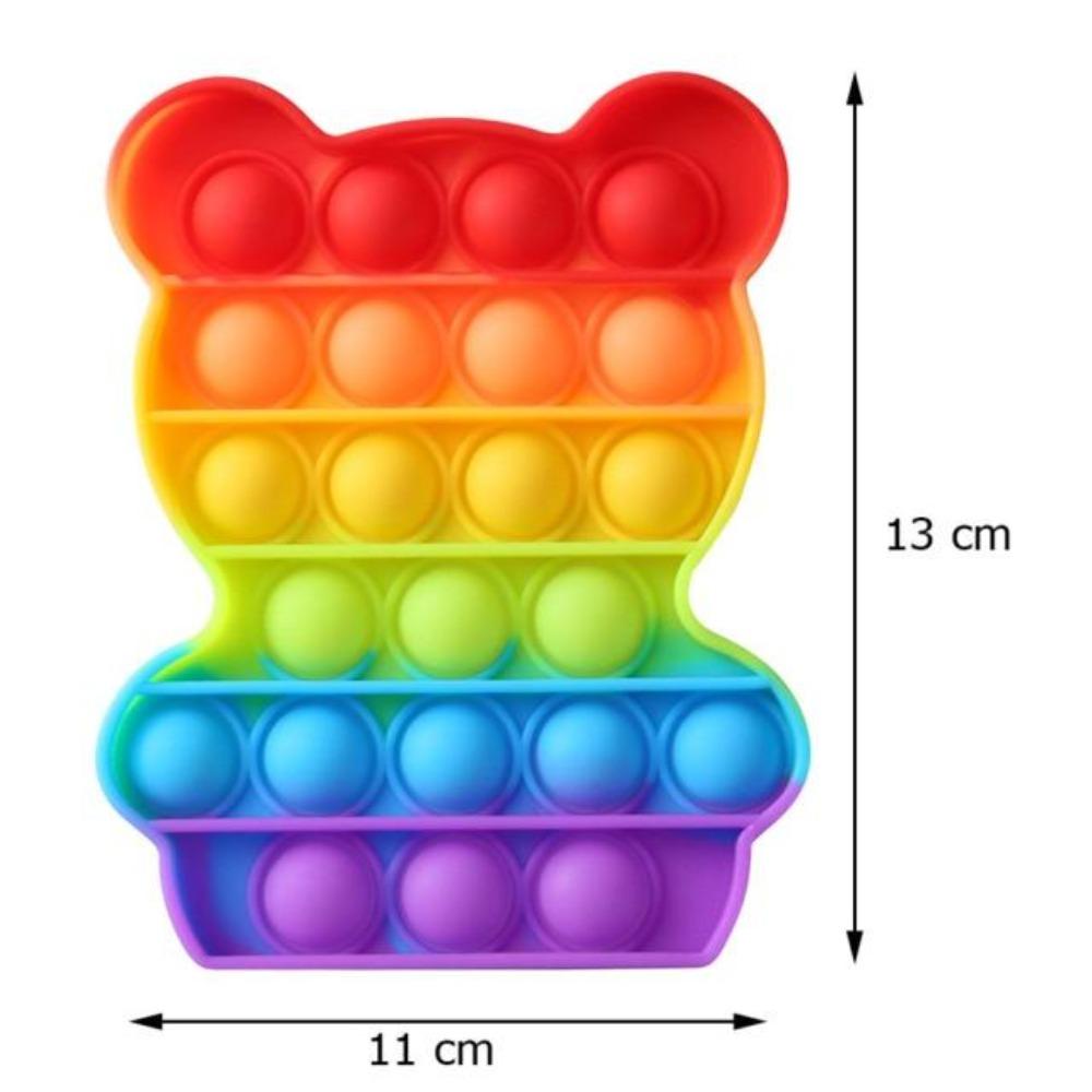Push Bubble Pop Fidget Sensory Toy Stress Reliver (76 Designs) Large Size Rainbow Glow in the Dark+