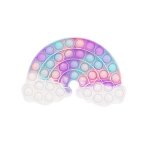 Push Bubble Pop Fidget Sensory Toy Stress Reliver (76 Designs) Large Size Rainbow Glow in the Dark+