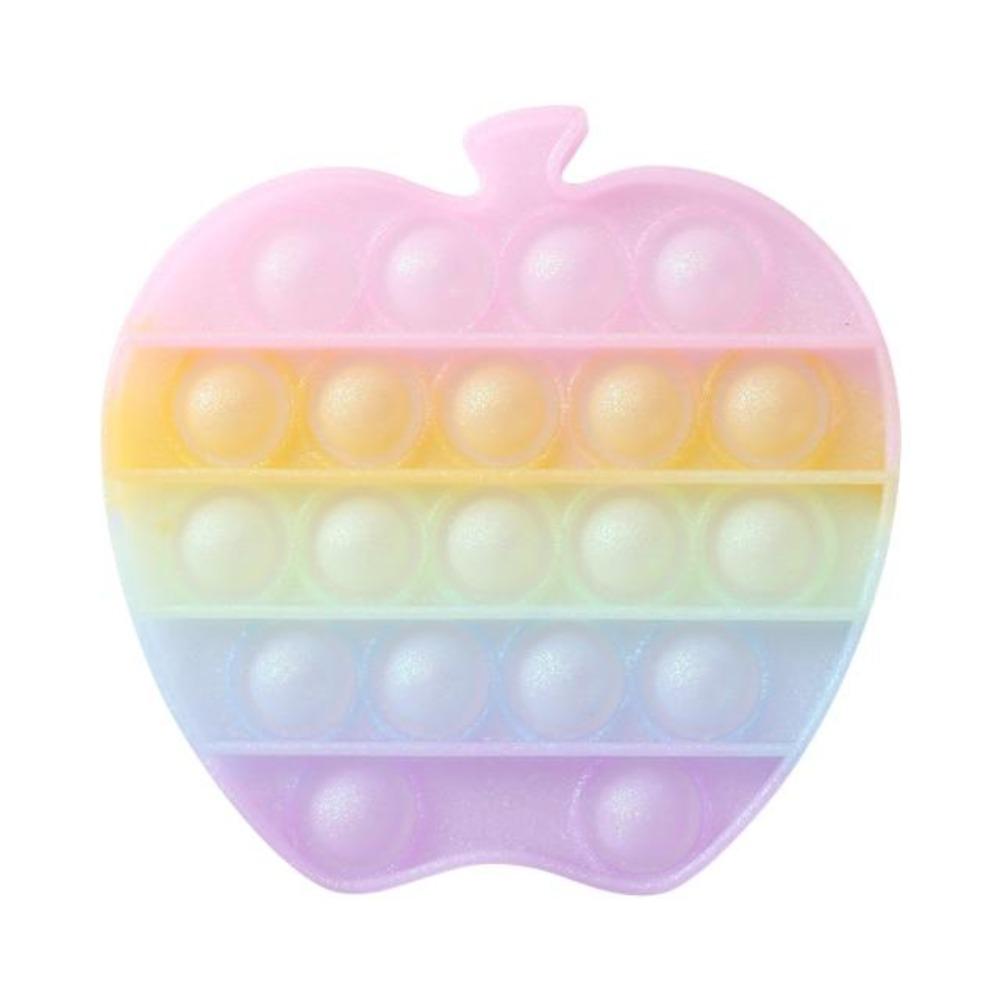Push Bubble Pop Fidget Sensory Toy Stress Reliver (76 Designs) Large Size Rainbow Glow in the Dark+