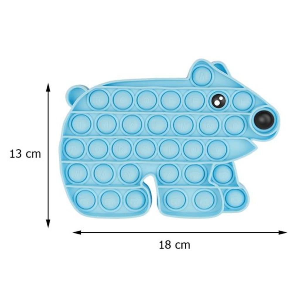 Push Bubble Pop Fidget Sensory Toy Stress Reliver (76 Designs) Large Size Rainbow Glow in the Dark+