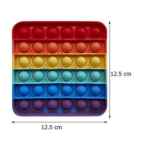 Push Bubble Pop Fidget Sensory Toy Stress Reliver (76 Designs) Large Size Rainbow Glow in the Dark+
