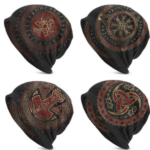 Viking Beanie Hat Tree Of Triquetra Skull Cap (6 Styles)