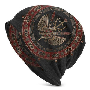 Viking Beanie Hat Tree Of Triquetra Skull Cap (6 Styles)