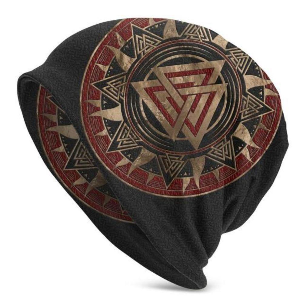 Viking Beanie Hat Tree Of Triquetra Skull Cap (6 Styles)