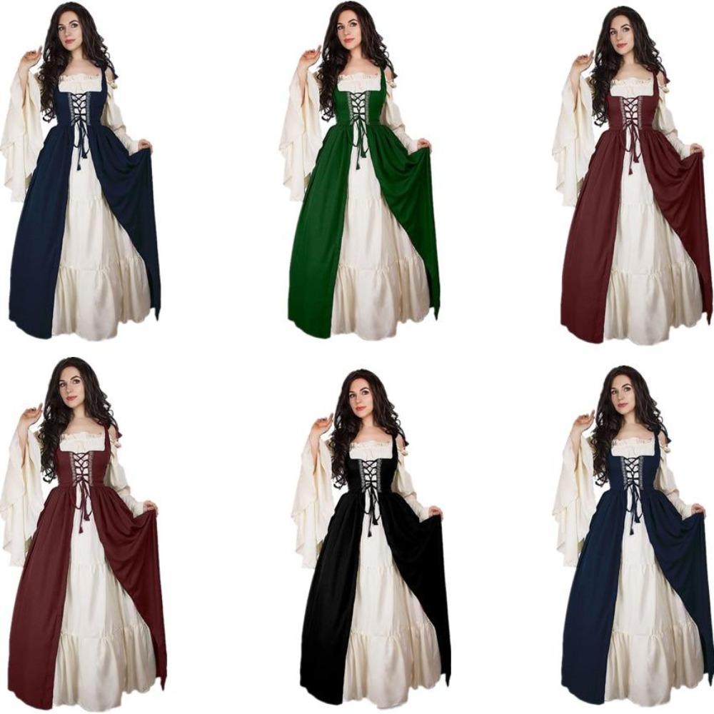 Renaissance Queen Strapless Long Sleeve Dress (9 Colors) S-6XL
