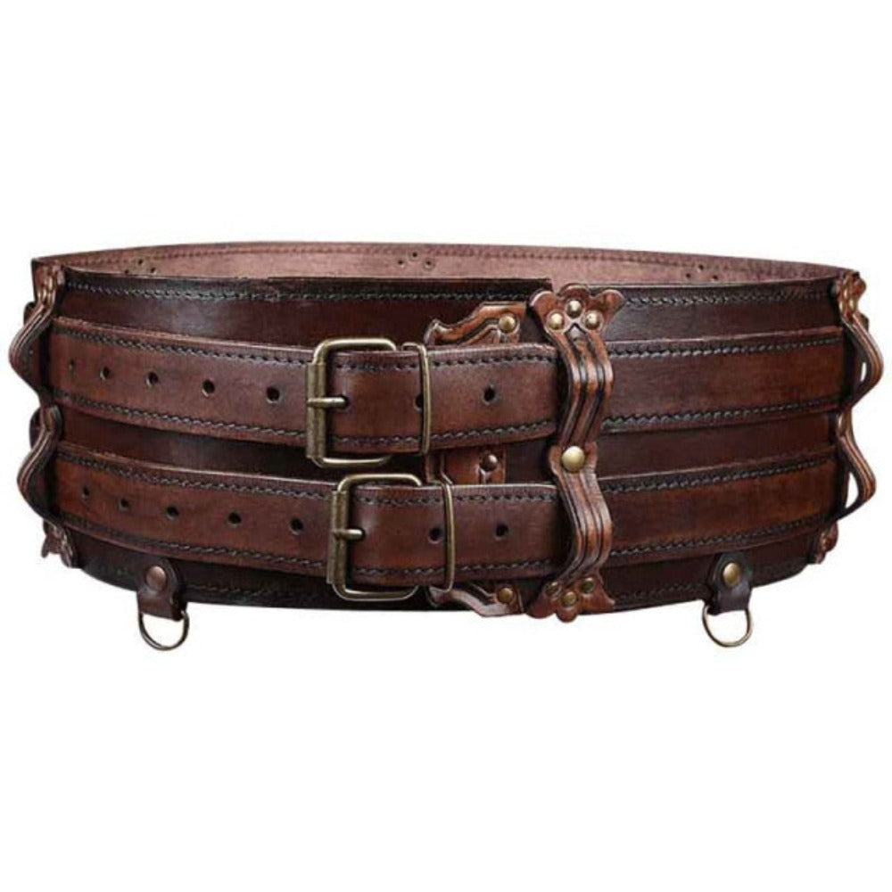 Viking Armor Renaissance Medieval Warrior Double Belt (2 Colors)