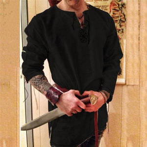 Viking Renaissance Knight Warrior Crusader Tunic Long Sleeve (4 Colors) S - 4XL