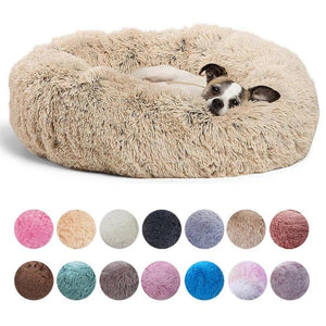 Dog Bed Plush Cat Mat Round Cushion (20 Colors) 8 Sizes