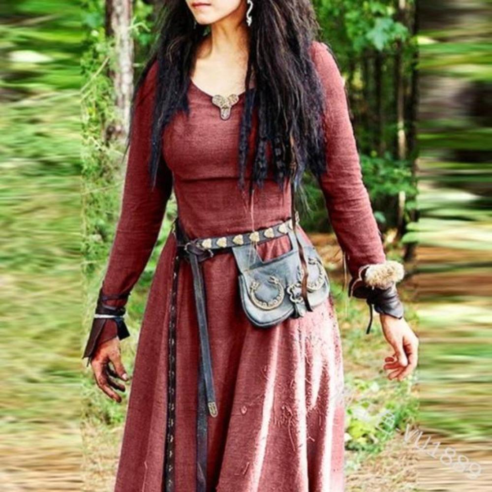 Renaissance Viking Long Sleeve Dress (3 Colors) S - 5XL