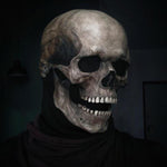 Full Skull With Moving Jaw Halloween Mask (Grey Color)