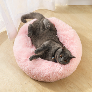 Dog Bed Plush Cat Mat Round Cushion (20 Colors) 8 Sizes