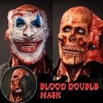 Full Skull With Removable Face Double Halloween Clown Mask