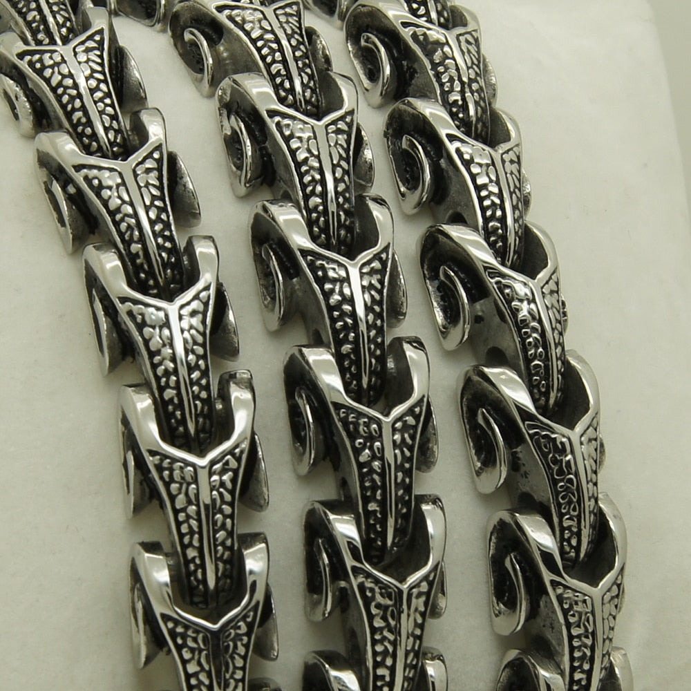 Viking Dragon Chain Bracelet Titanium Necklace (10 Sizes)