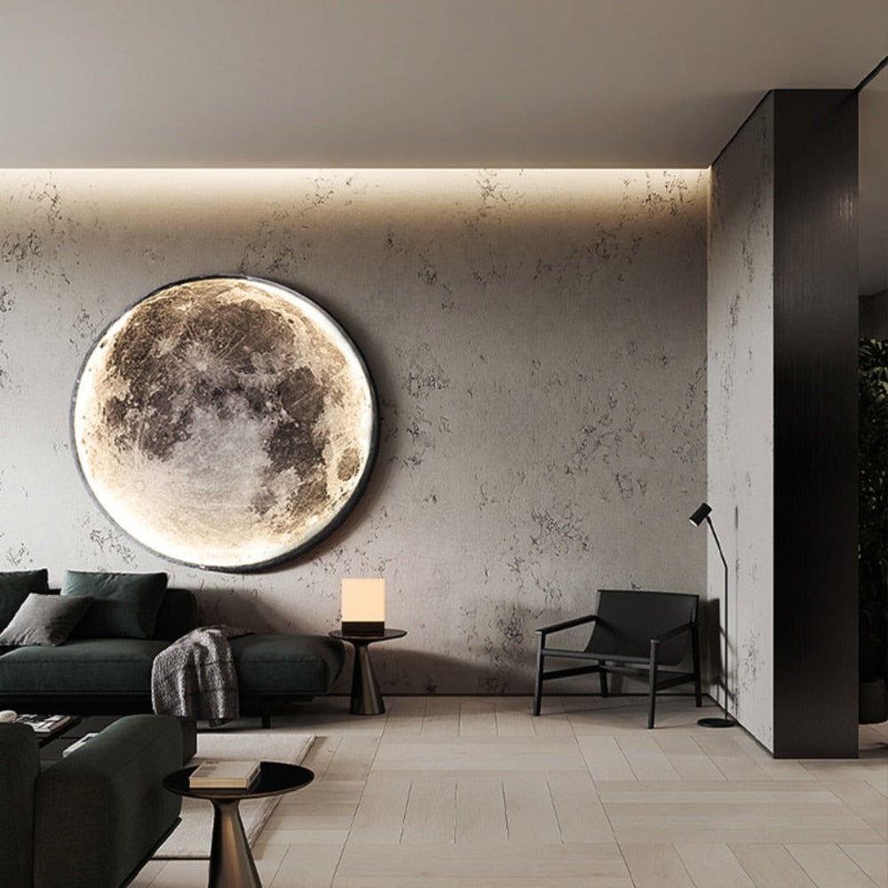 LED Minimalist Wall Luster 3D Moon Lamp (3 Colors) 24CM-100CM Bedroom Lighting Home Decoration Chandelier Living Hall fixture Lights Best Gift Shoppers 