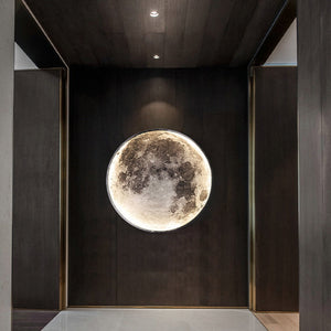 LED Minimalist Wall Luster 3D Moon Lamp (3 Colors) 24CM-100CM Bedroom Lighting Home Decoration Chandelier Living Hall fixture Lights Best Gift Shoppers 