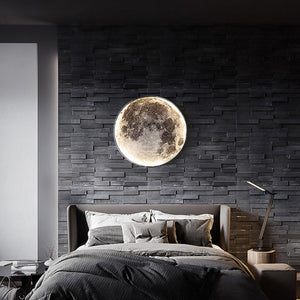LED Minimalist Wall Luster 3D Moon Lamp (3 Colors) 24CM-100CM Bedroom Lighting Home Decoration Chandelier Living Hall fixture Lights Best Gift Shoppers 