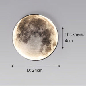 LED Minimalist Wall Luster 3D Moon Lamp (3 Colors) 24CM-100CM Bedroom Lighting Home Decoration Chandelier Living Hall fixture Lights Best Gift Shoppers 