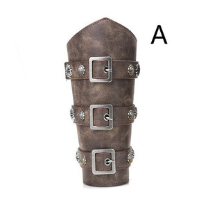2PC Viking Medieval Leather Armor Gauntlets (4 Colors)