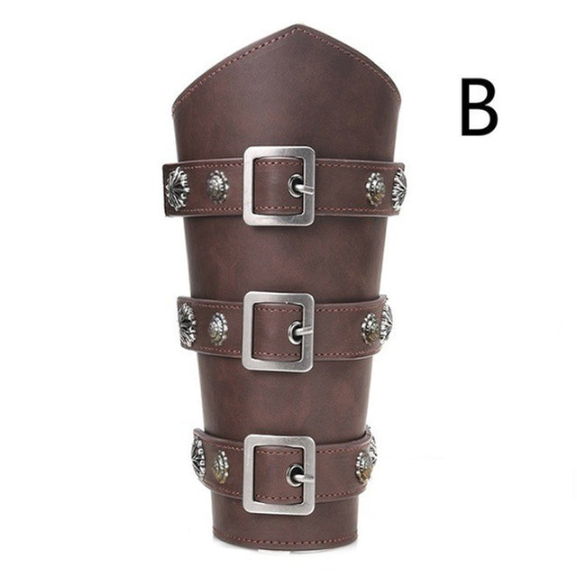 2PC Viking Medieval Leather Armor Gauntlets (4 Colors)