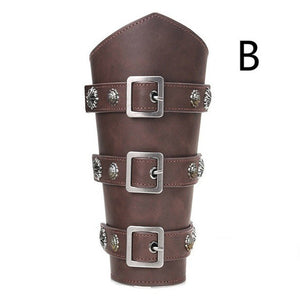 2PC Viking Medieval Leather Armor Gauntlets (4 Colors)