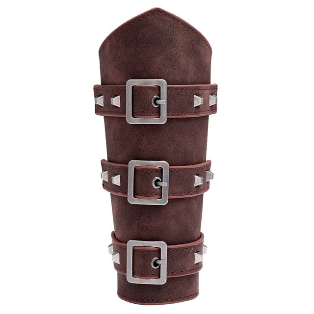 2PC Viking Medieval Leather Armor Gauntlets (4 Colors)