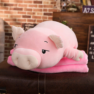 Sleepy Piggy Pig Pillow Plush 3D Stuffed Animal (4 Styles 4 Sizes)