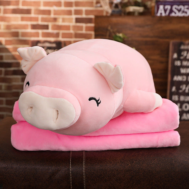 Sleepy Piggy Pig Pillow Plush 3D Stuffed Animal (4 Styles 4 Sizes)