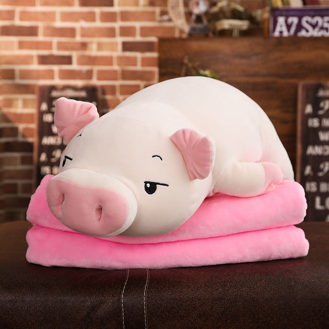 Sleepy Piggy Pig Pillow Plush 3D Stuffed Animal (4 Styles 4 Sizes)
