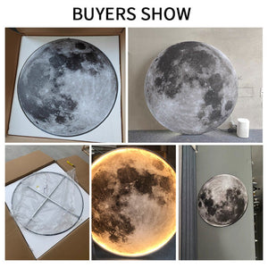 LED Minimalist Wall Luster 3D Moon Lamp (3 Colors) 24CM-100CM Bedroom Lighting Home Decoration Chandelier Living Hall fixture Lights Best Gift Shoppers 