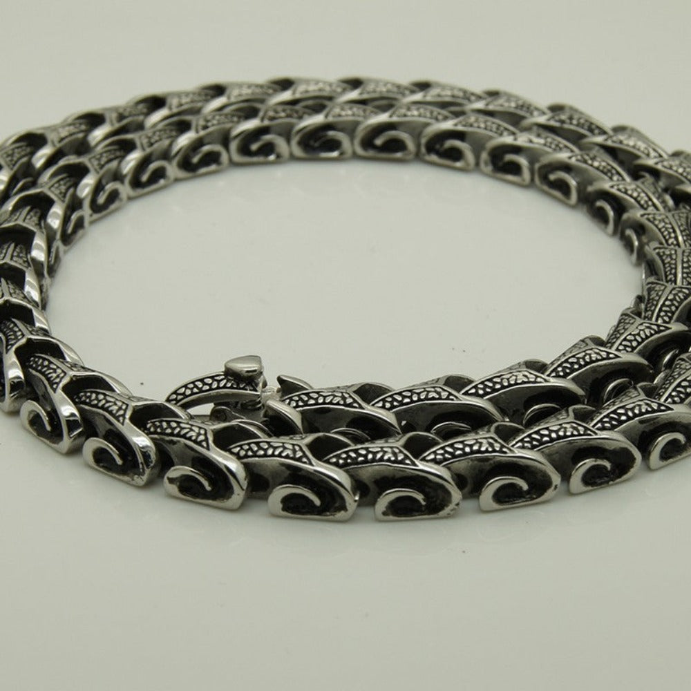 Viking Dragon Chain Bracelet Titanium Necklace (10 Sizes)