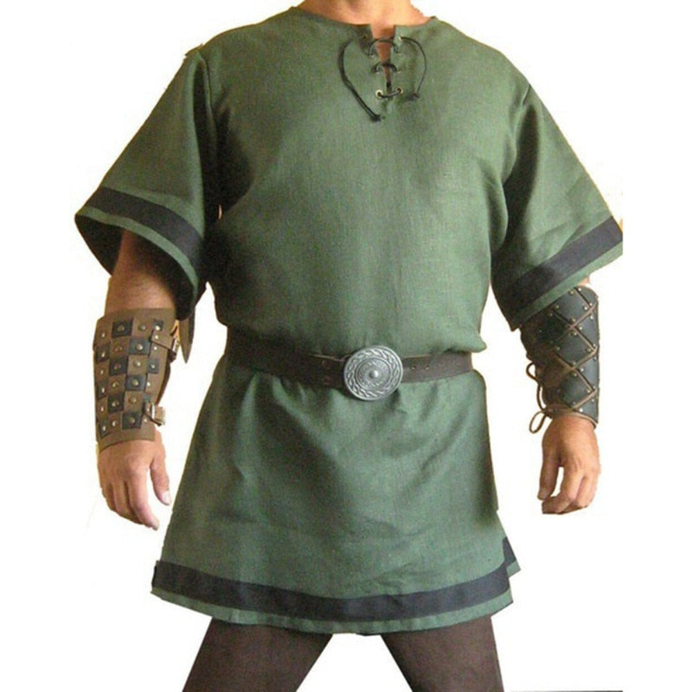 Viking Renaissance Knight Tunic Short Sleeve (4 Colors) S - 5XL
