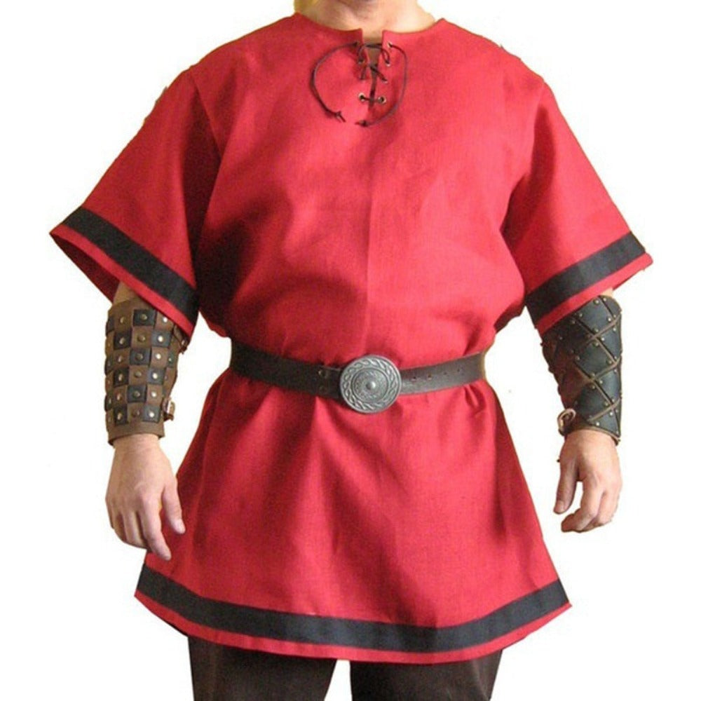 Viking Renaissance Knight Tunic Short Sleeve (4 Colors) S - 5XL