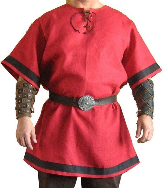 Viking Renaissance Knight Tunic Short Sleeve (4 Colors) S - 5XL