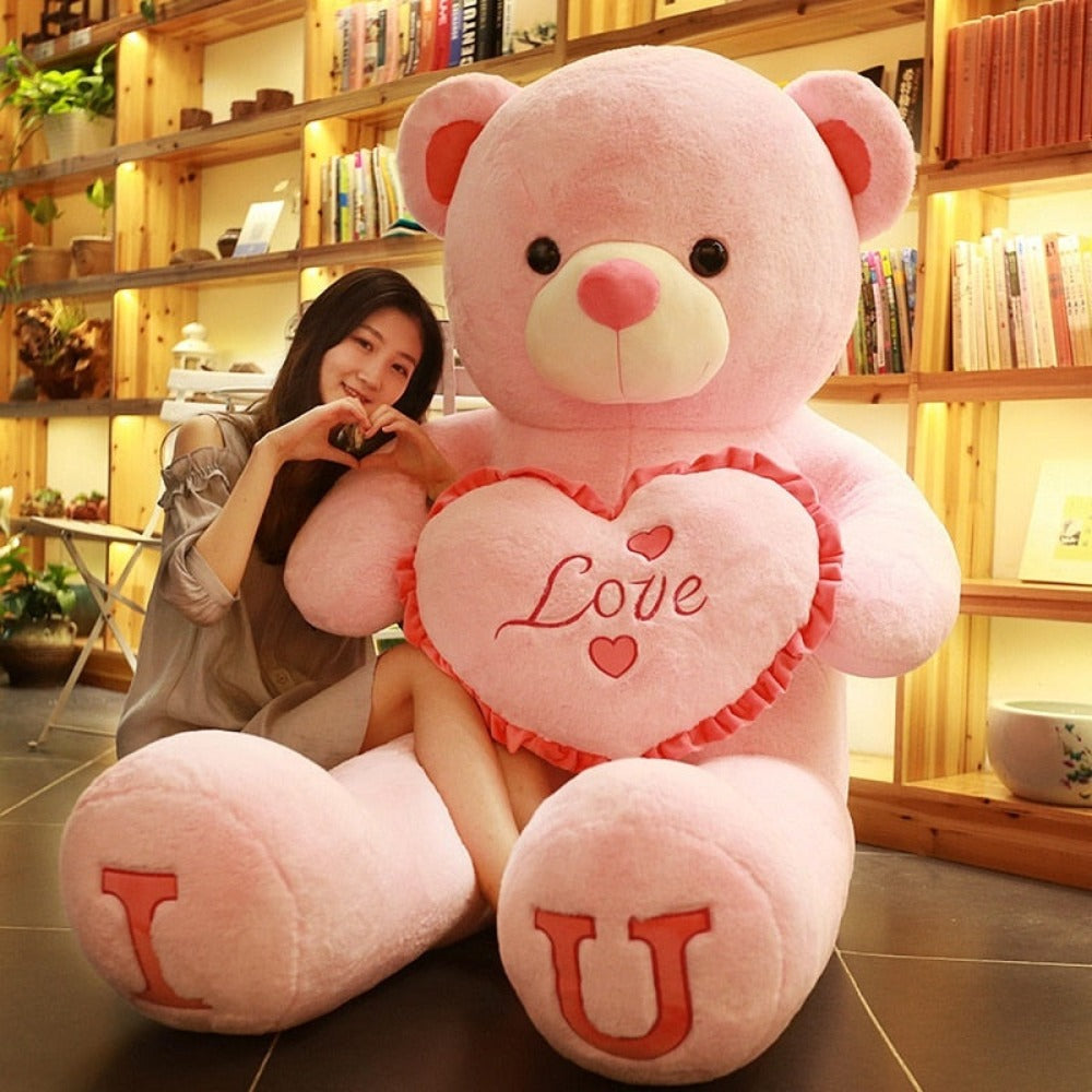 Valentines Giant Teddy Bear Heart Pillow Plush Stuffed Animal (7 Styles) 80CM-100CM