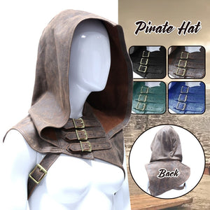 Renaissance Medieval Riding Hood Shawl Pirate Hat Viking Knight Warrior (4 Colors)