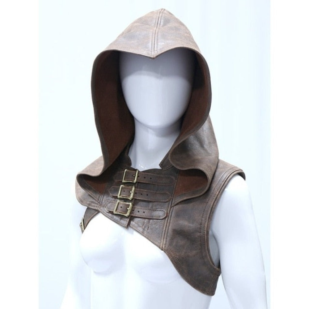 Renaissance Medieval Riding Hood Shawl Pirate Hat Viking Knight Warrior (4 Colors)