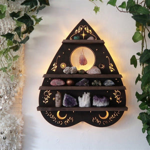 Mystic LED Display Shelf Diorama (4 Styles) Hamsa, Butterfly, Planchette, Moon