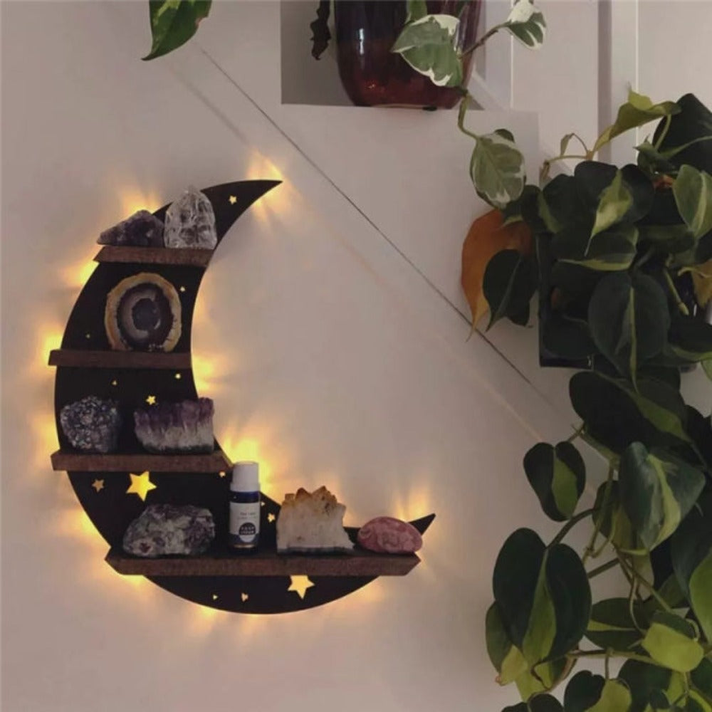 Mystic LED Display Shelf Diorama (4 Styles) Hamsa, Butterfly, Planchette, Moon