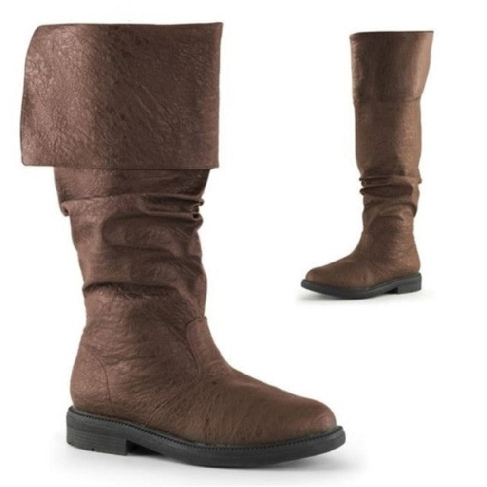 Viking Renaissance High Tube Lace Up Shoes Leather Boots (2 Colors & 6 Styles) Best Gift Shoppers