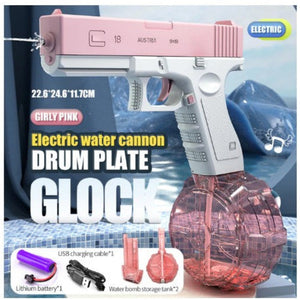 Automatic Water Squirt Gun (2 Options) Rifle or Handgun w/Rechargeable Battery