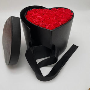 Heart Rose Bouquet Double Layer Gift Box Immortal Enchanted Soap Flower (7 Colors)