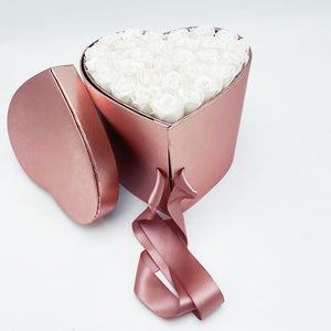 Heart Rose Bouquet Double Layer Gift Box Immortal Enchanted Soap Flower (7 Colors)
