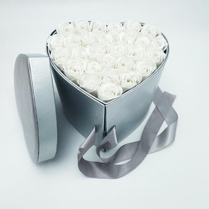 Heart Rose Bouquet Double Layer Gift Box Immortal Enchanted Soap Flower (7 Colors)